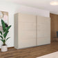 Novaro Champagne Glass Sliding Door Wardrobe - Styled in a Bedroom