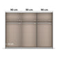 Rauch Mosbach White Glass Large 3 Door Sliding Wardrobe -W271cm - Interior view
