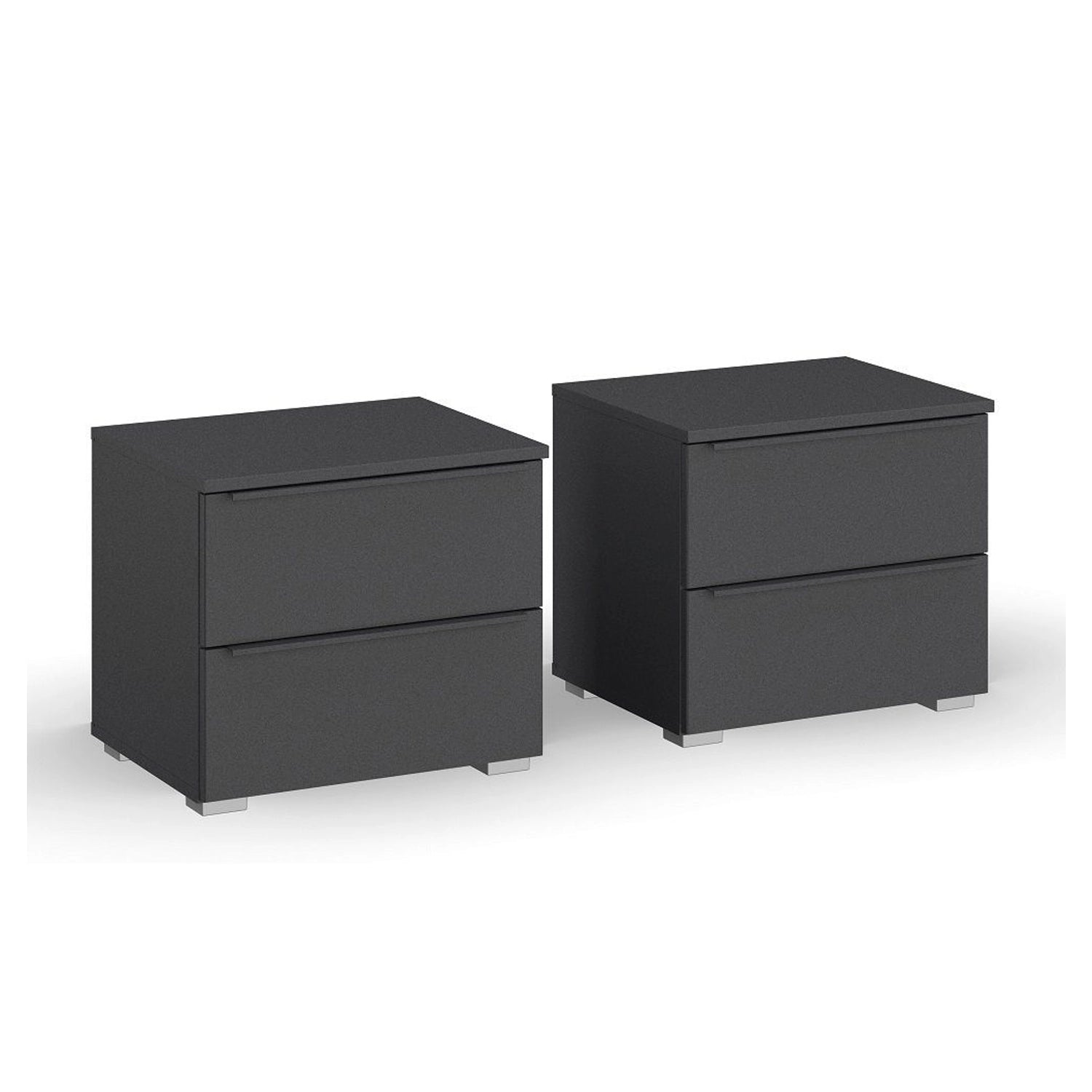 Rauch Novus 2 Drawer Beside Table in Graphite