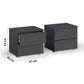 Rauch Novus 2 Drawer Beside Table in Graphite - Dimensions