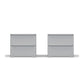 Rauch Novus 2 Drawer Beside Table in Silk Grey - Front View