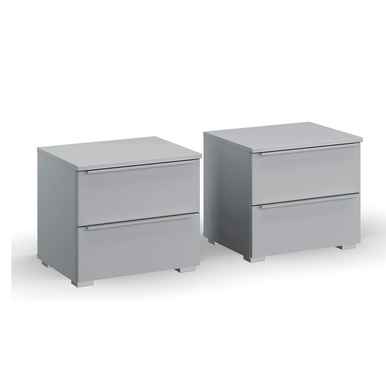 Rauch Novus 2 Drawer Beside Table in Silk Grey