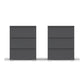 Rauch Novus 3 Drawer Beside Table in Graphite - Front View