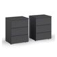 Rauch Novus 3 Drawer Beside Table in Graphite