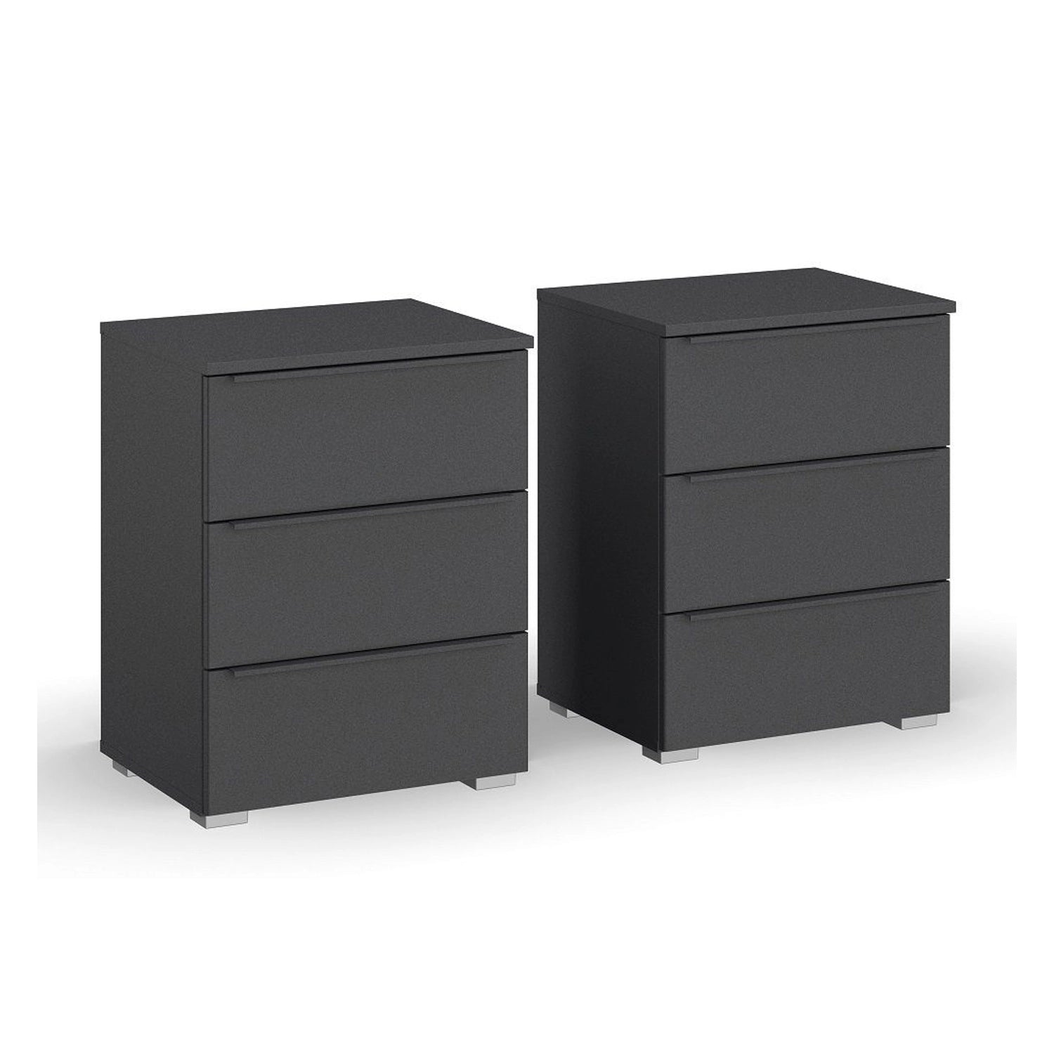 Rauch Novus 3 Drawer Beside Table in Graphite