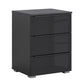 Rauch Novus 3 Drawer Beside Table With Glass in Graphite