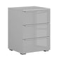 Rauch Novus 3 Drawer Beside Table With Glass in Silk Grey
