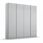 Rauch Monostar Novus Grey Glass Front  4 Door Hinged Wardrobe Width 181 Height 210cm