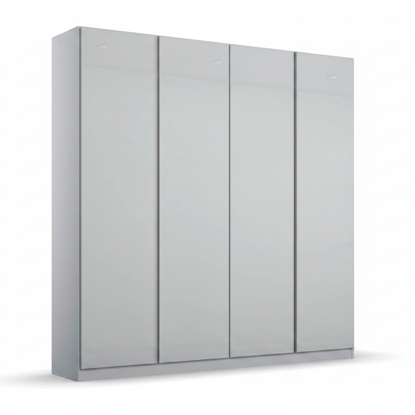 Rauch Monostar Novus Grey Glass Front  4 Door Hinged Wardrobe Width 181 Height 210cm