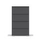 Rauch Novus 4 Drawer Narrow Chest in Graphite - Front View