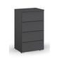 Rauch Novus 4 Drawer Narrow Chest in Graphite