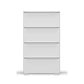 Rauch Novus 4 Drawer Narrow Chest in White - Front View