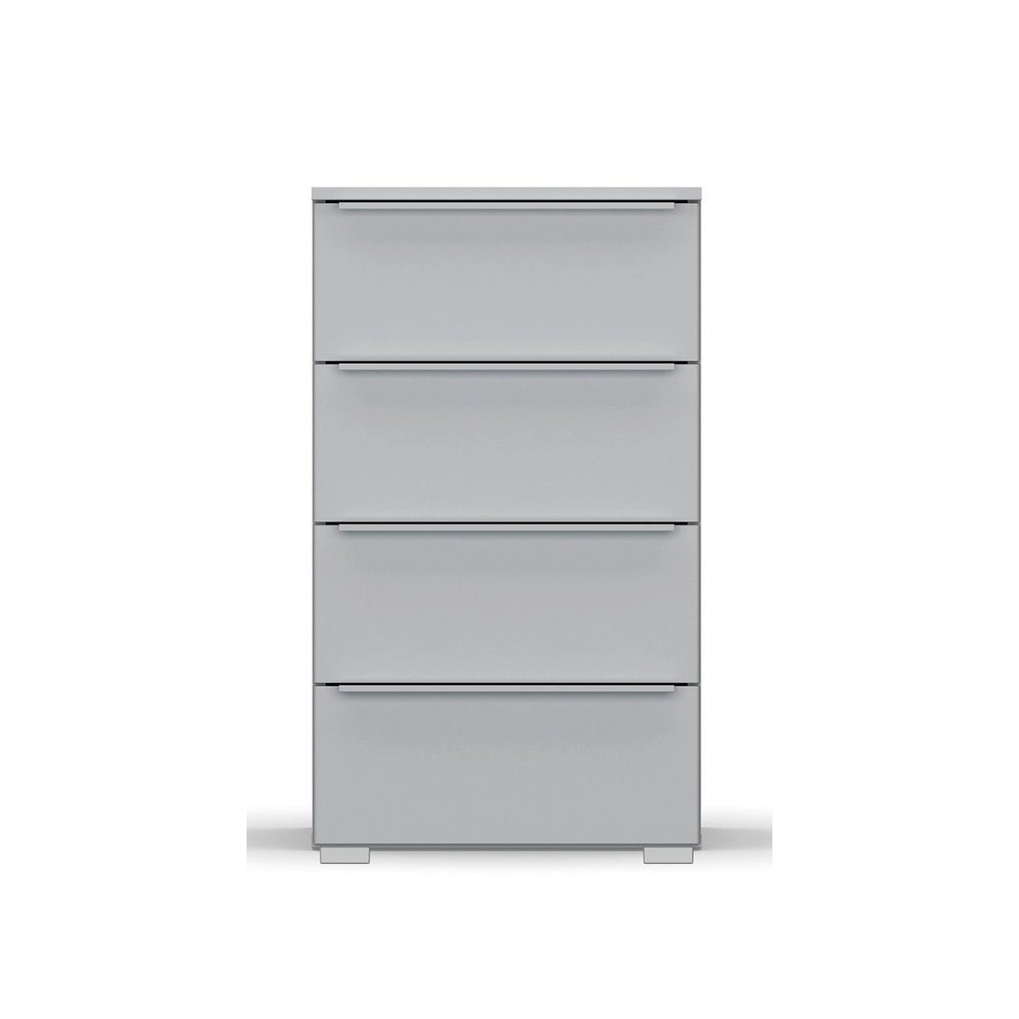 Rauch Novus 4 Drawer Narrow Chest in Silk Grey - Front View