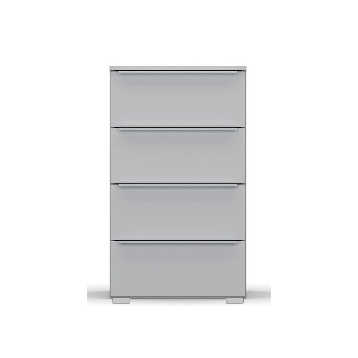 Rauch Novus 4 Drawer Narrow Chest in Silk Grey - Front View