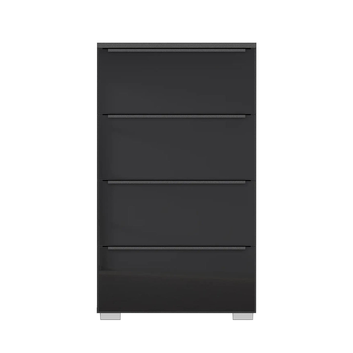 Rauch Novus 4 Drawer Narrow Chest With Glass in Graphite
