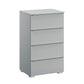 Rauch Novus 4 Drawer Narrow Chest With Glass in Silk Grey