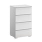 Rauch Novus 4 Drawer Narrow Chest With Glass in White