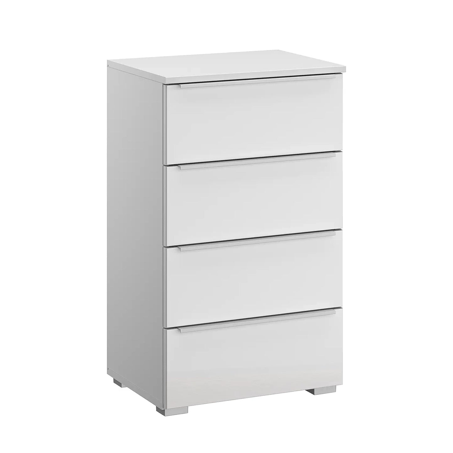 Rauch Novus 4 Drawer Narrow Chest With Glass in White