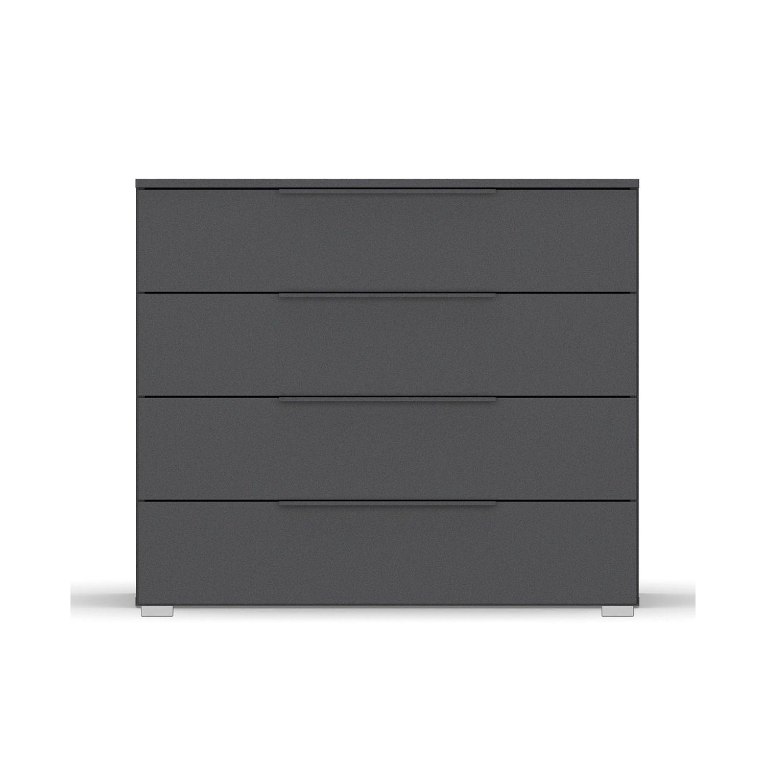 Rauch Novus 4 Drawer Wide Chest in Graphite - Front View