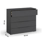 Rauch Novus 4 Drawer Wide Chest in Graphite - Dimensions