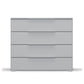 Rauch Novus 4 Drawer Wide Chest in Silk Grey - Front View