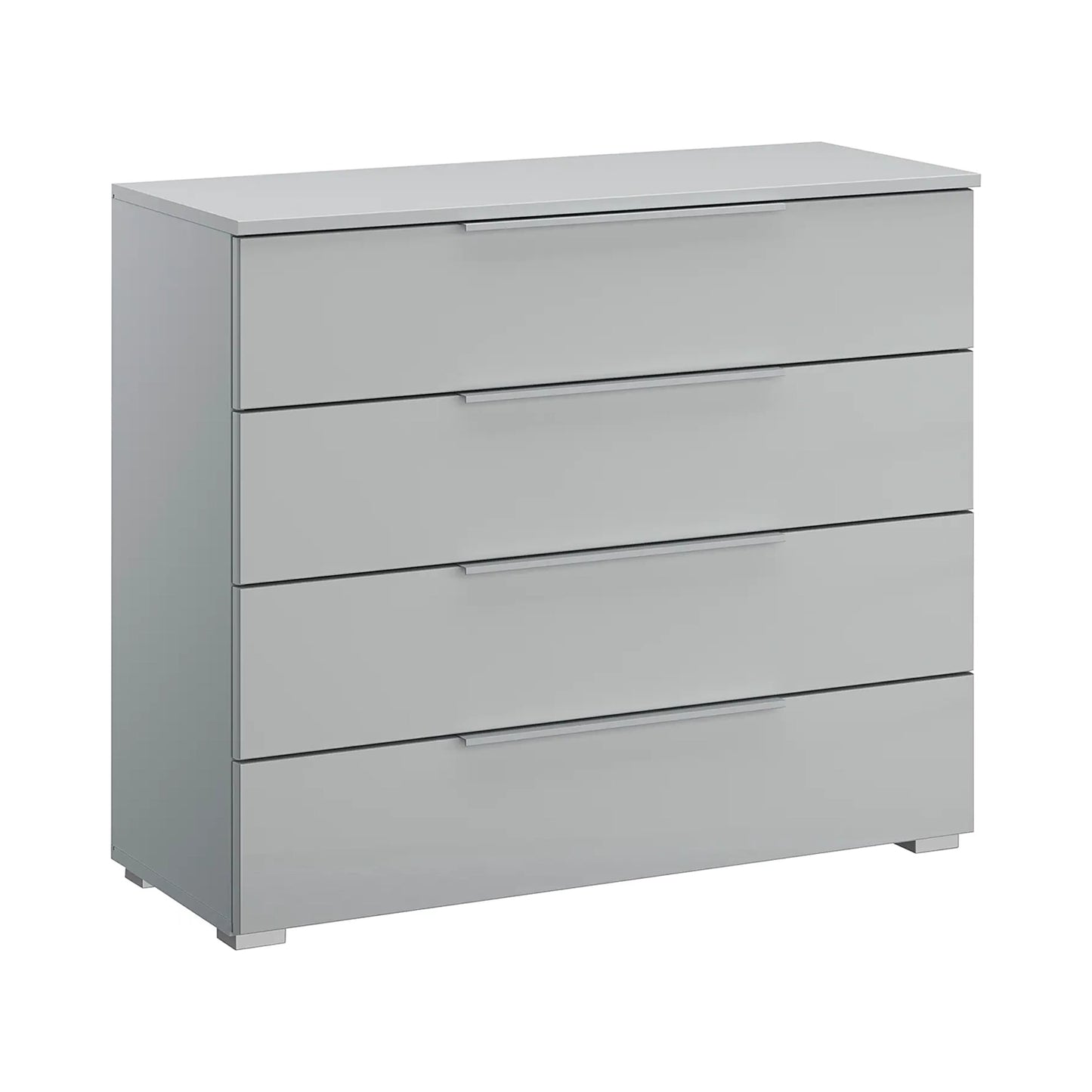 Rauch Novus 4 Drawer Wide Chest With Glass in Silk Grey