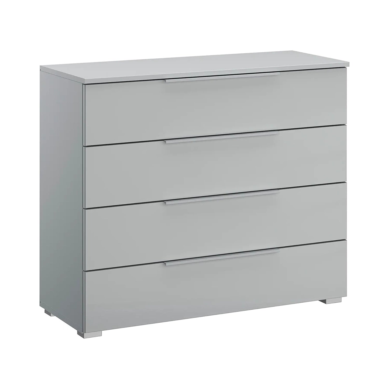 Rauch Novus 4 Drawer Wide Chest With Glass in Silk Grey