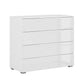 Rauch Novus 4 Drawer Wide Chest With Glass in White