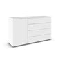 Rauch Novus Large 1 Door 4 Drawer Chest in White- W140cm