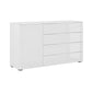 Rauch Novus Large 1 Door 4 Drawer Chest With Glass in White - W140cm