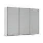 Large 3m Gray wardrobe with sliding doors on a white background
