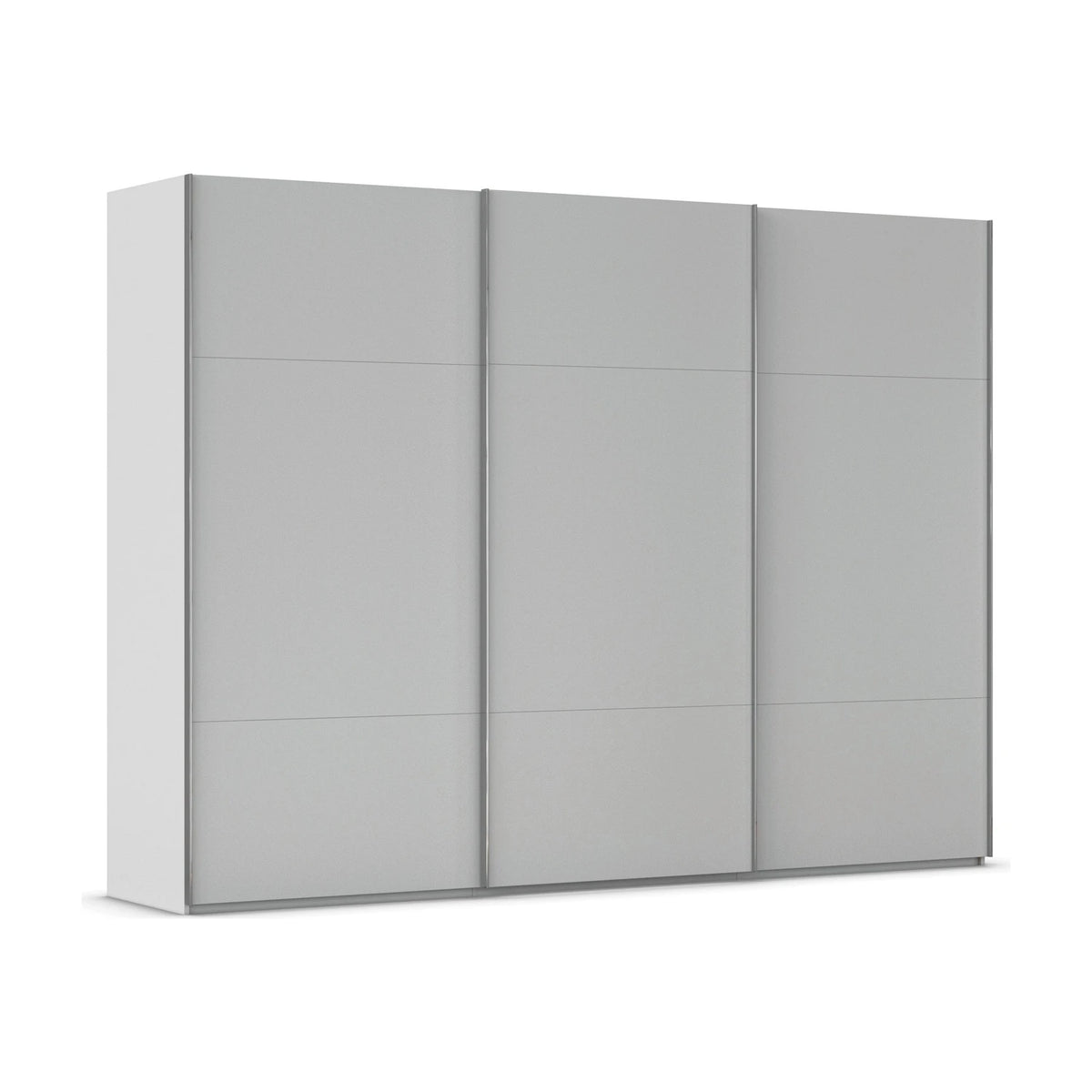 Large 3m Gray wardrobe with sliding doors on a white background