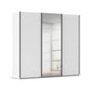 Rauch Contido 3 Door Sliding Wardrobe in White with black strips