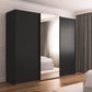 Rauch Orange Plus Contido Large 3 Door Sliding Wardrobe With Mirror on the Middle Door in Black Colour 