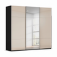 Rauch Contido Black & Champagne Glass 3 Door Sliding Wardrobe