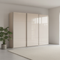 Rauch Orange Plus Contido Large 3 Door Sliding Wardrobe in Champagne Glass Finish