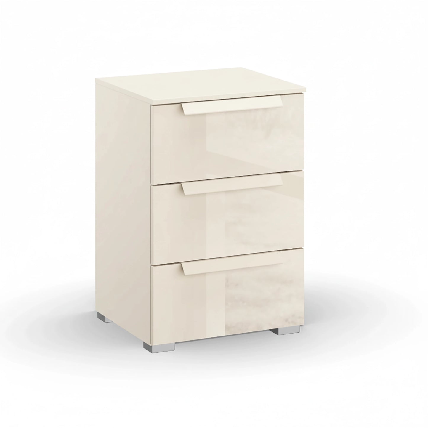 Rauch Perth 3 Drawer Champagne Glass Bedside Table