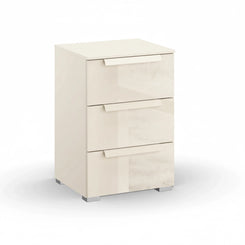 Rauch Perth 3 Drawer Champagne Glass Bedside Table
