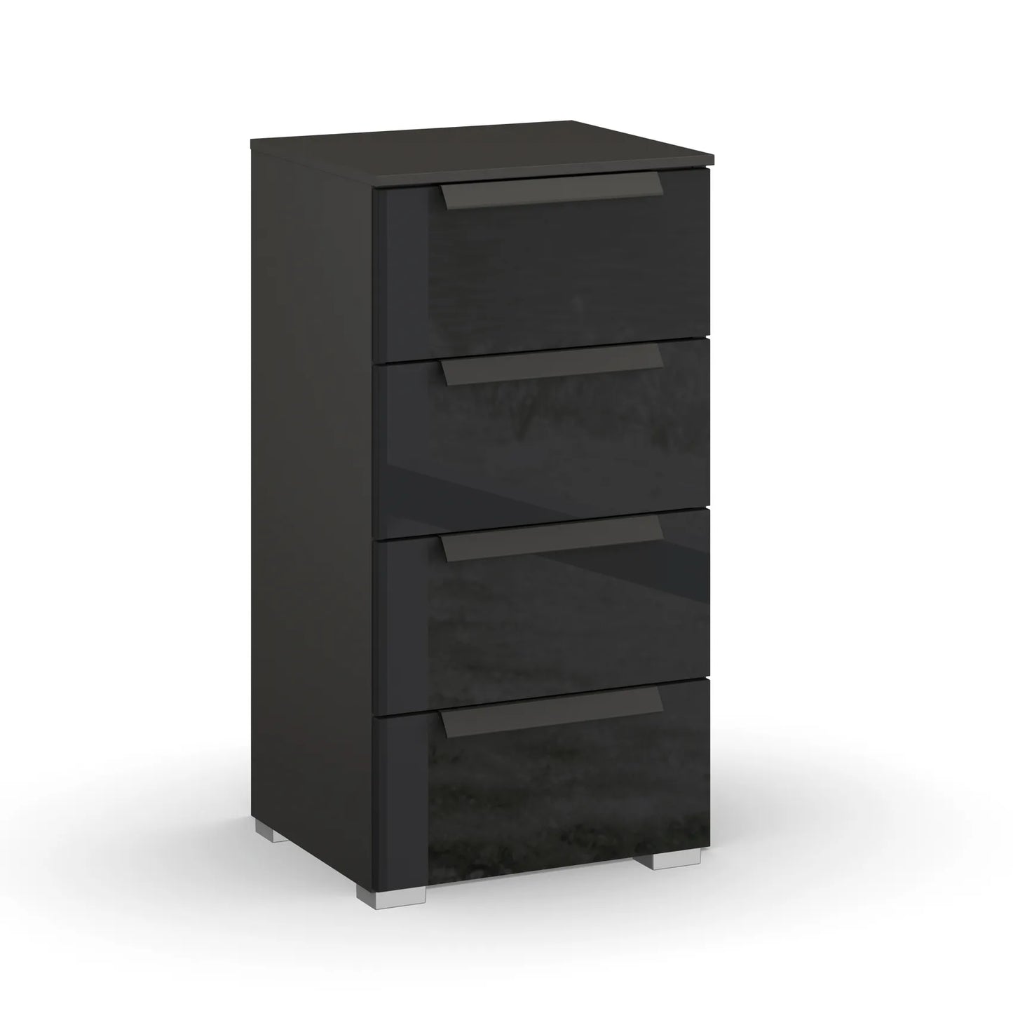 Rauch Perth 4 Drawer Basalt Glass Narrow Chest 