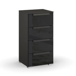 Rauch Perth 4 Drawer Basalt Glass Narrow Chest 