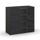 Rauch Perth 4 Drawer Basalt Glass Wide Chest 
