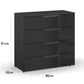 Rauch Perth 4 Drawer Basalt Glass Wide Chest - Dimensions