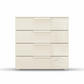 Front View of Rauch Perth 4 Drawer Champagne Glass Wide Chest