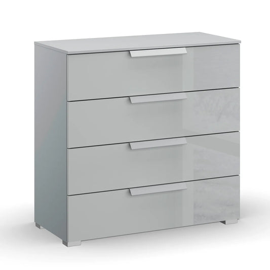 Rauch Perth 4 Drawer Silk Grey Glass Wide Chest 