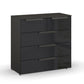 Rauch Perth 5 Drawer Basalt Glass Chest
