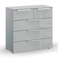 Rauch Perth 5 Drawer Silk Grey Glass Chest 