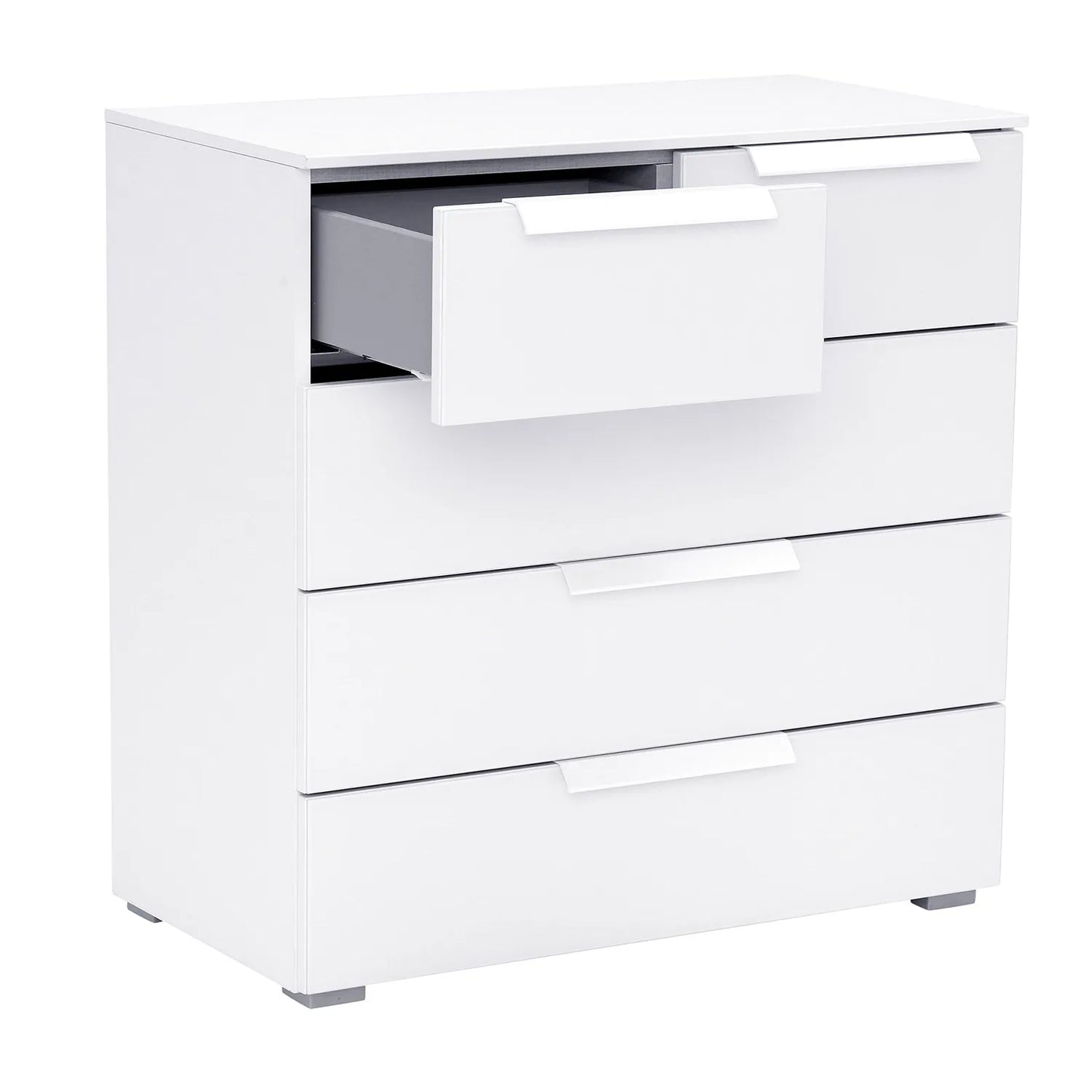 Rauch Perth 5 Drawer White Glass Chest - One Drawer view