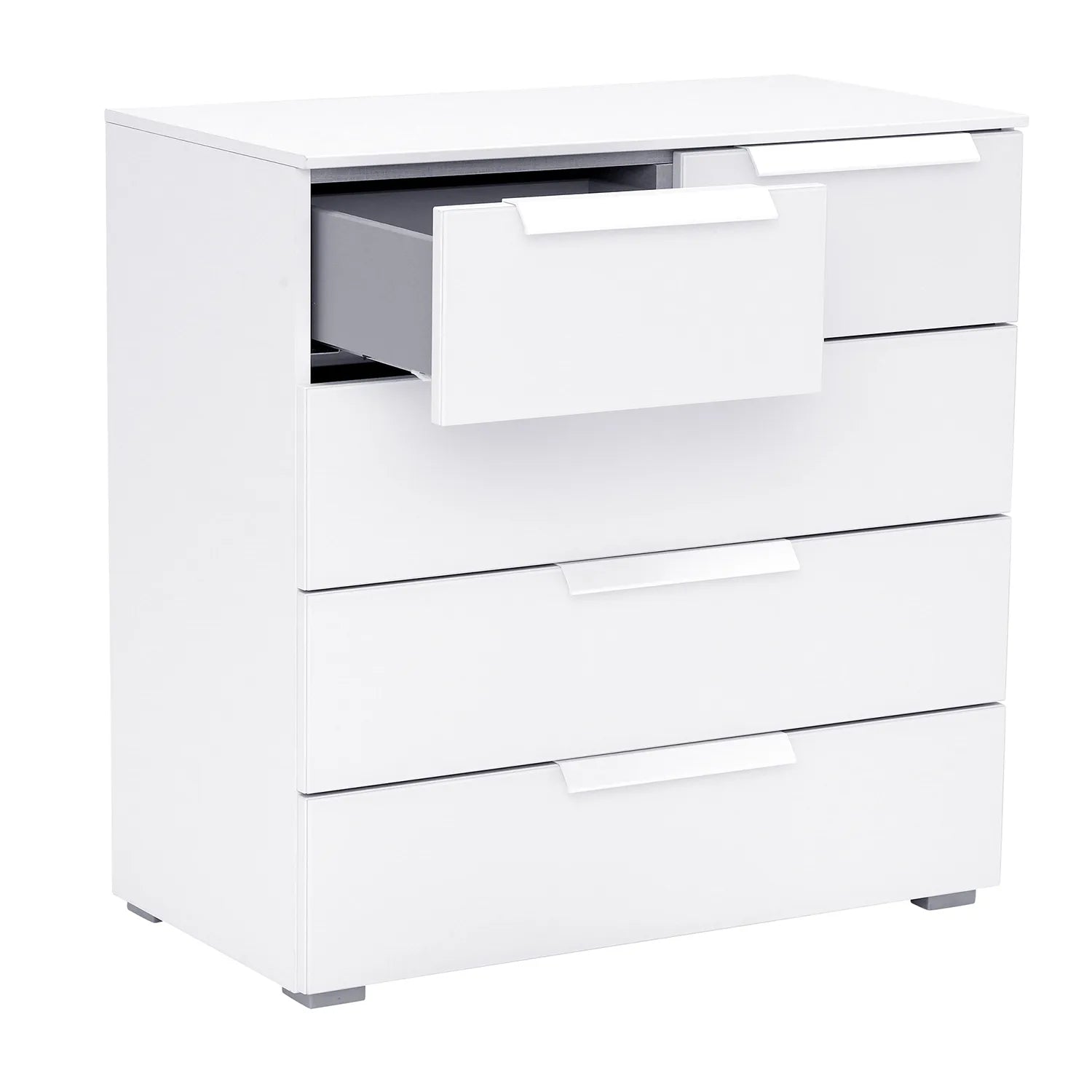 Rauch Perth 5 Drawer White Glass Chest - One Drawer view
