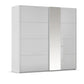 Rauch Silk Grey Perth Sliding Door Wardrobe With Mirror