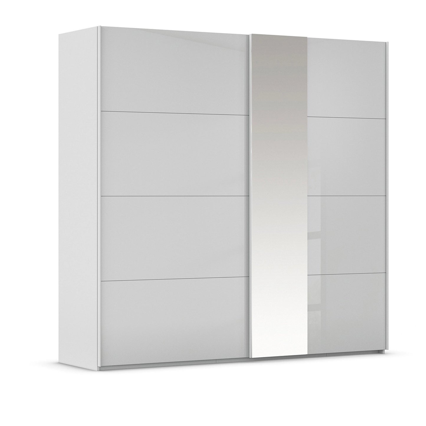 Rauch Silk Grey Perth Sliding Door Wardrobe With Mirror